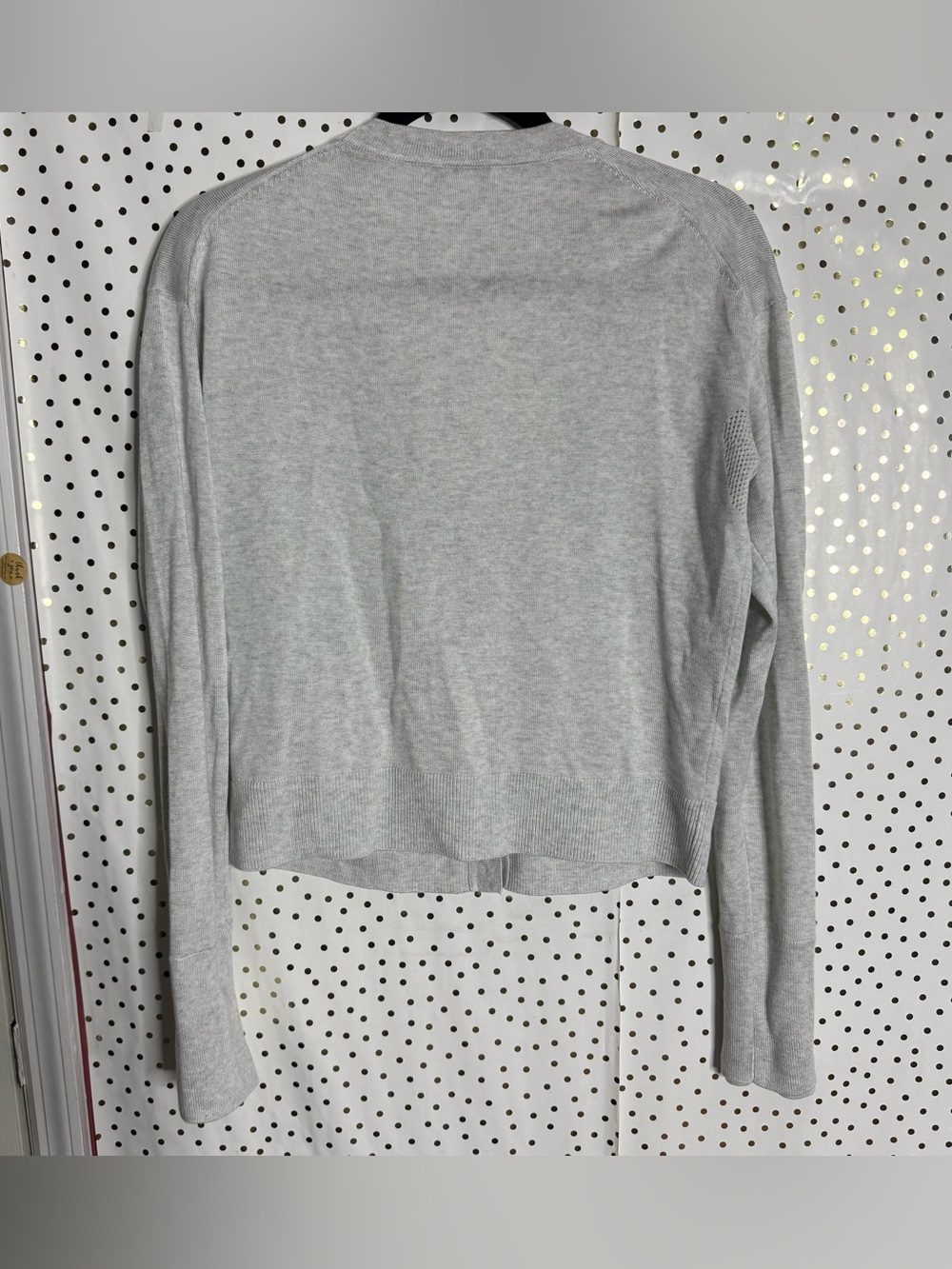 Athleta Heather Gray V-Neck Button Cardigan - Picture 6 of 6